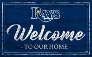 Tampa Bay Rays Team Color Welcome Sign