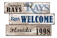Tampa Bay Rays Welcome 3 Plank Sign