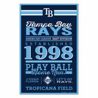 Tampa Bay Rays Established Wood Sign