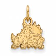 Texas Christian Horned Frogs Sterling Silver Gold Plated Extra Small Pendant