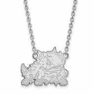 Texas Christian Horned Frogs Sterling Silver Large Pendant Necklace
