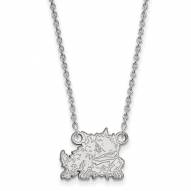Texas Christian Horned Frogs Sterling Silver Small Pendant Necklace