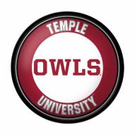 Temple Owls Modern Disc Wall Sign