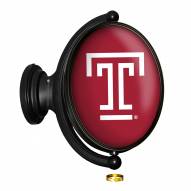 Temple Owls Oval Rotating Lighted Wall Sign