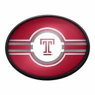 Temple Owls Oval Slimline Lighted Wall Sign