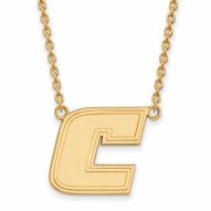 Tennessee Chattanooga Mocs Sterling Silver Gold Plated Large Pendant Necklace
