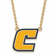 Tennessee Chattanooga Mocs Sterling Silver Gold Plated Large Pendant Necklace