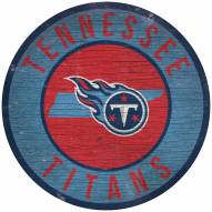 Tennessee Titans 12" Circle with State Sign