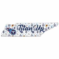Tennessee Titans 12" Floral State Sign