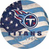 Tennessee Titans 12" Team Color Flag Circle Sign