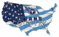 Tennessee Titans 15" USA Flag Cutout Sign