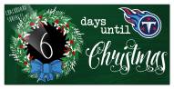 Tennessee Titans 6" x 12" Chalk Christmas Countdown Sign