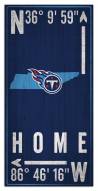 Tennessee Titans 6" x 12" Coordinates Sign