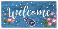 Tennessee Titans 6" x 12" Floral Welcome Sign