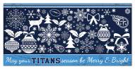 Tennessee Titans 6" x 12" Merry & Bright Sign