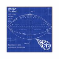 Tennessee Titans Ball Blueprint 10" x 10" Sign