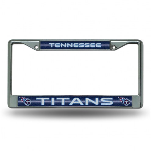 Tennessee Titans Chrome Glitter License Plate Frame