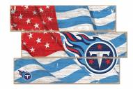 Tennessee Titans Flag 3 Plank Sign
