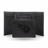 Tennessee Titans Laser Engraved Black Trifold Wallet