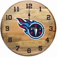 Tennessee Titans Oak Barrel Clock