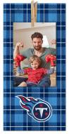 Tennessee Titans Plaid Clothespin 6" x 12" Sign