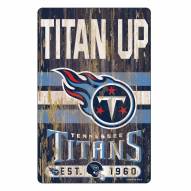 Tennessee Titans Slogan Wood Sign