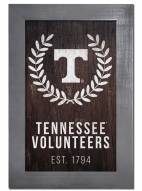 Tennessee Volunteers 11" x 19" Laurel Wreath Framed Sign