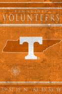 Tennessee Volunteers 17" x 26" Coordinates Sign