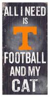 Tennessee Volunteers 6" x 12" Football & My Cat Sign
