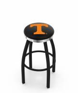 Tennessee Volunteers Black Swivel Barstool with Chrome Accent Ring