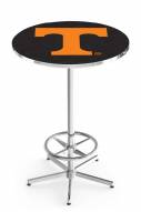 Tennessee Volunteers Chrome Bar Table with Foot Ring