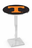 Tennessee Volunteers Chrome Bar Table with Square Base