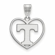 Tennessee Volunteers Sterling Silver Heart Pendant