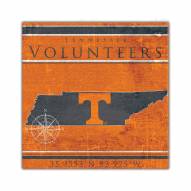 Tennessee Volunteers Coordinates 10" x 10" Sign
