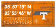 Tennessee Volunteers Horizontal Coordinate 6" x 12" Sign
