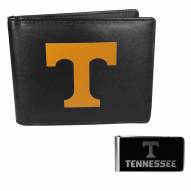 Tennessee Volunteers Leather Bi-fold Wallet & Black Money Clip