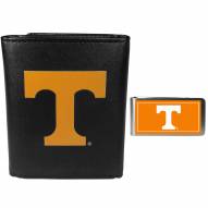 Tennessee Volunteers Leather Tri-fold Wallet & Color Money Clip