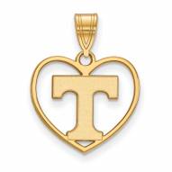 Tennessee Volunteers NCAA Sterling Silver Gold Plated Heart Pendant