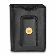 Tennessee Volunteers Sterling Silver Gold Plated Black Leather Wallet