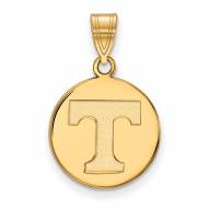 Tennessee Volunteers Sterling Silver Gold Plated Medium Disc Pendant