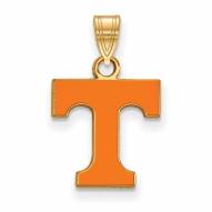 Tennessee Volunteers Sterling Silver Gold Plated Small Enameled Pendant