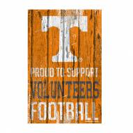 Tennessee Volunteers Proud to Support Wood Sign
