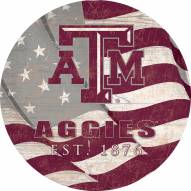 Texas A&M Aggies 12" Team Color Flag Circle Sign