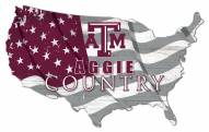 Texas A&M Aggies 15" USA Flag Cutout Sign