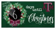 Texas A&M Aggies 6" x 12" Chalk Christmas Countdown Sign