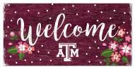 Texas A&M Aggies 6" x 12" Floral Welcome Sign