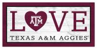 Texas A&M Aggies 6" x 12" Love Sign
