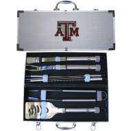 Texas A&M Aggies 8 pc Stainless Steel BBQ Set w/Metal Case