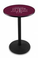 Texas A&M Aggies Black Wrinkle Bar Table with Round Base