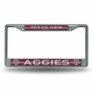 Texas A&M Aggies Chrome Glitter License Plate Frame